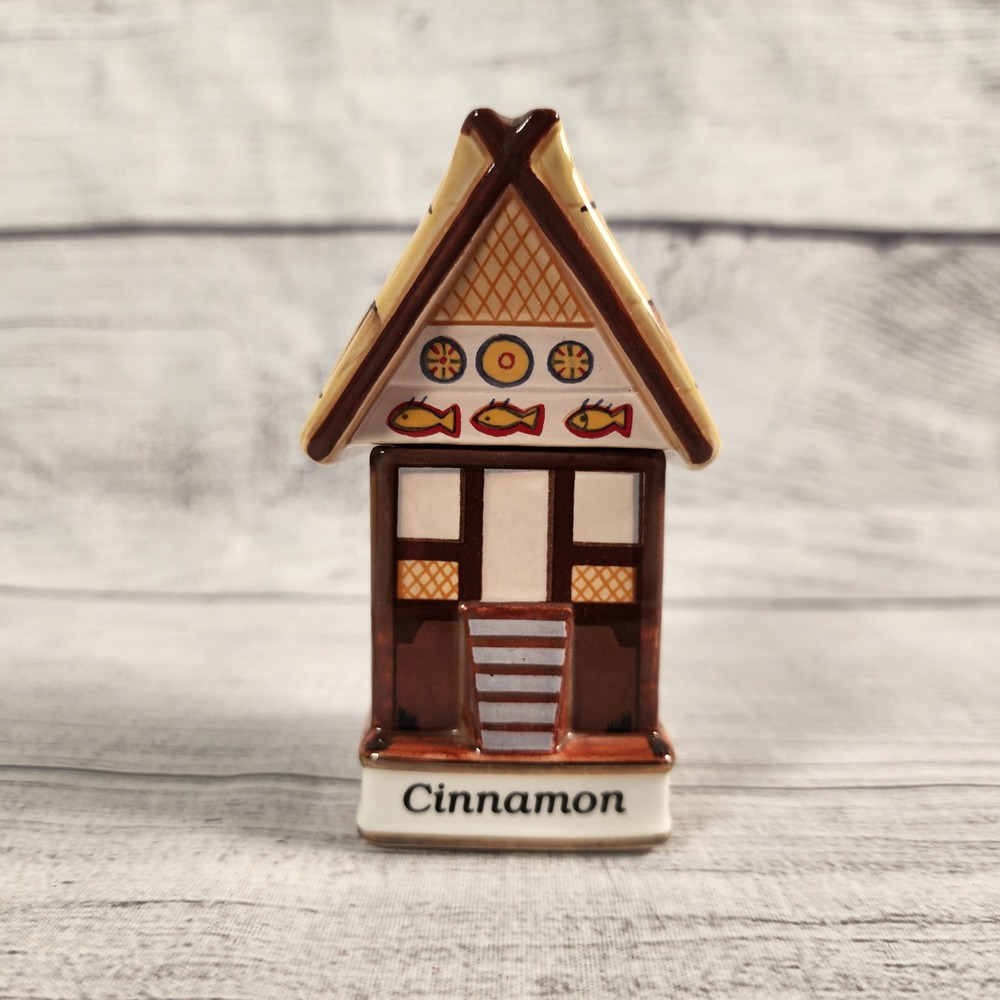 Danbury Mint Spices of the World Cinnamon Sri Lanka Native Dwelling Spice Jar